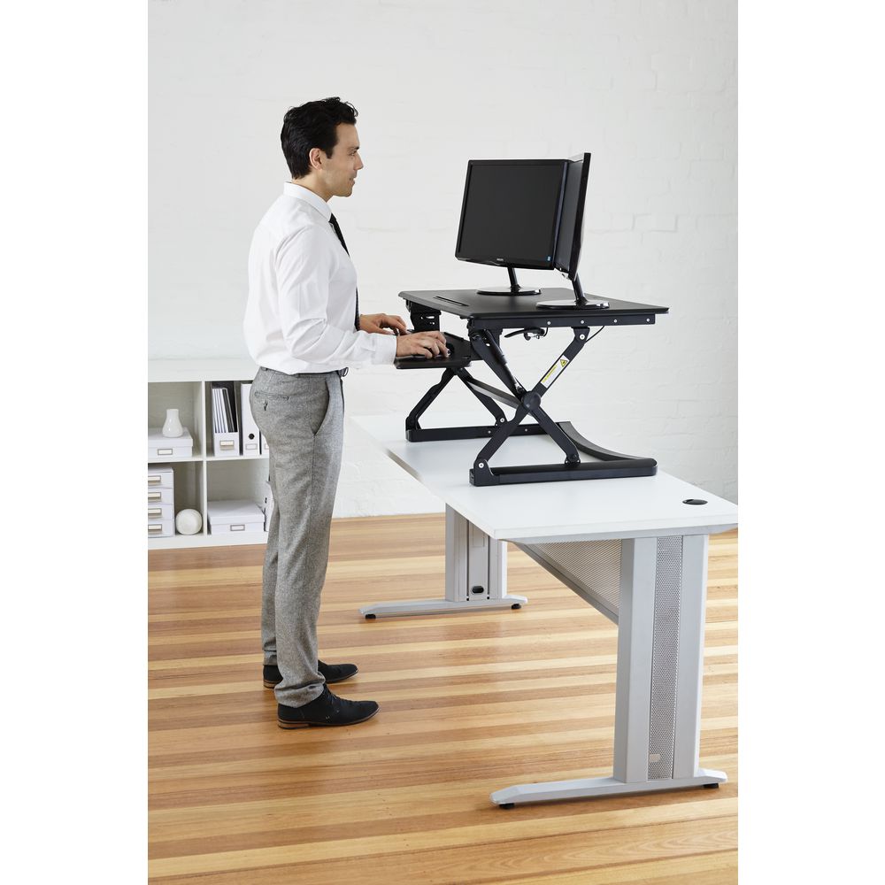 Professional Sit Stand Desk 890mm Black